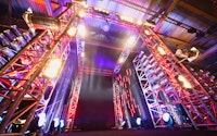 Illuminated structure stage multi coloured light