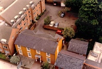 Aerial view of Fountain House, our Bedford Office (1987)