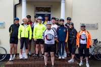50th Anniversary Bike Ride, arriving in Bedford (2013)