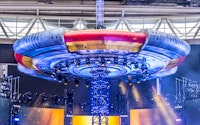 UFO flying saucer for the ELO Alone in the Universe concert at Wembley