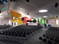 complete interior auditorium
